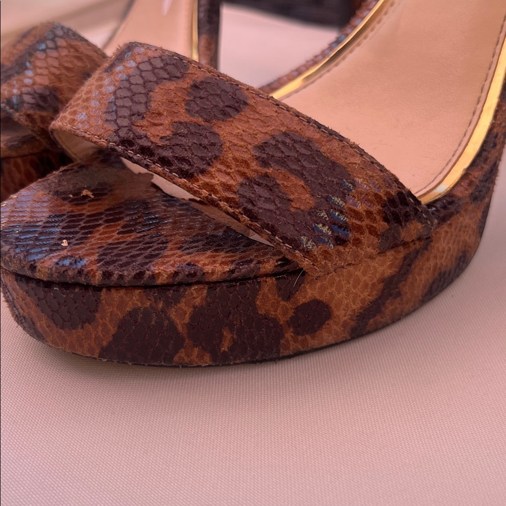 JESSICA SIMPSON Sexy Brown Leopard Print Women's Heels - Picture 8 of 11